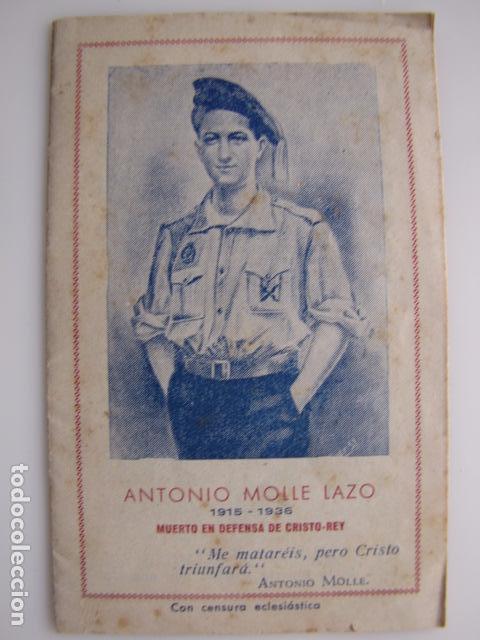 Militaria: Antonio Molle Lazo muerto en defensa de Cristo Rey. Carlista