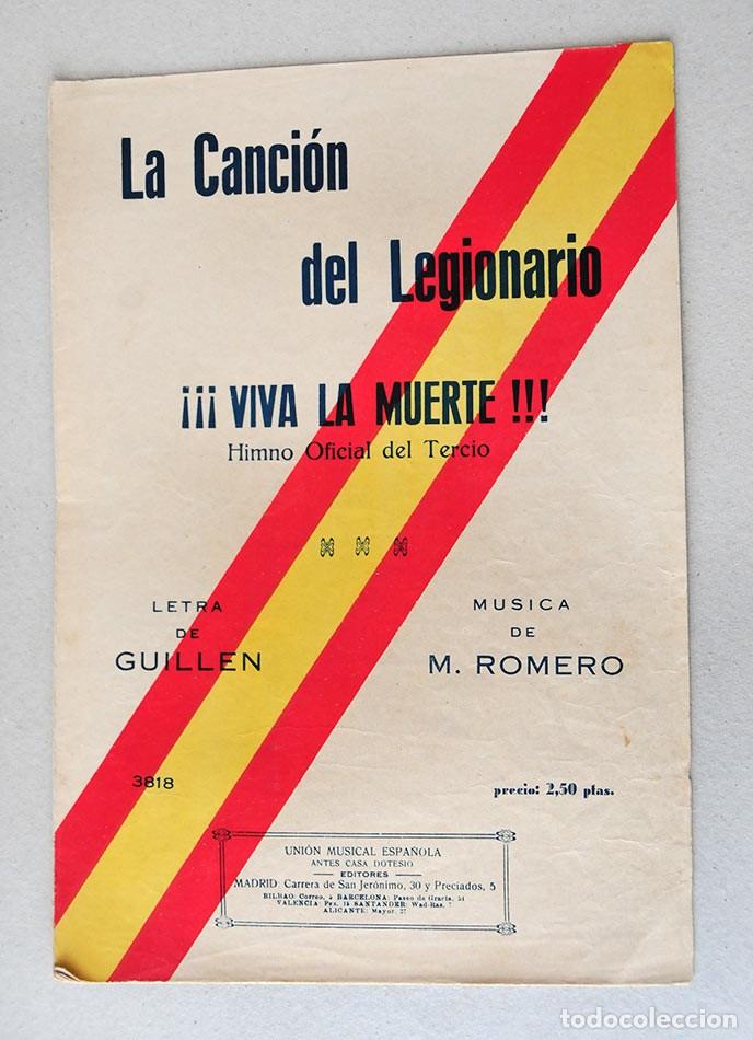 Militaria: la cancion del legionario viva la muerte himno oficial del tercio legion espa&ntilde;ola