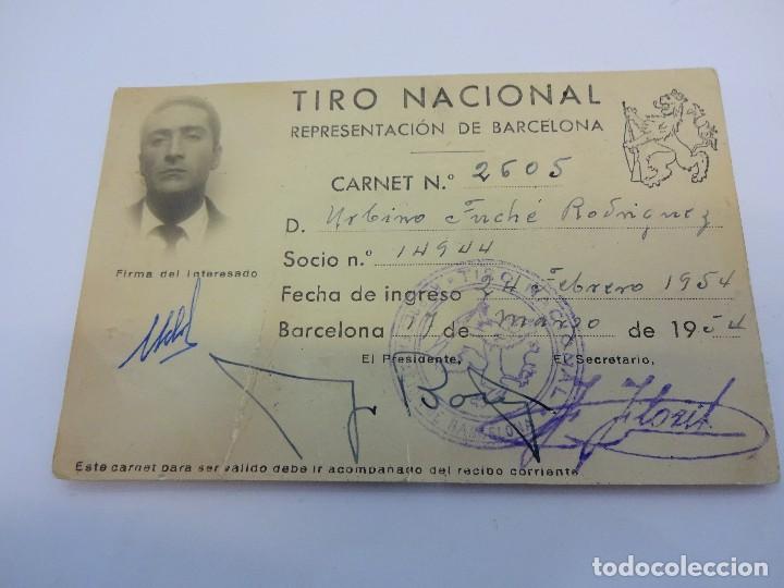 Militaria: TIRO NACIONAL. Carnet ORIGINAL a&ntilde;o 1954. Barcelona