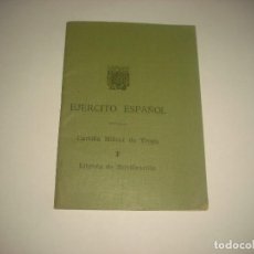 Militaria: EJERCITO ESPAÑOL . CARTILLA MILITAR DE TROPA Y LIBRETA DE MOVILIZACION 1955