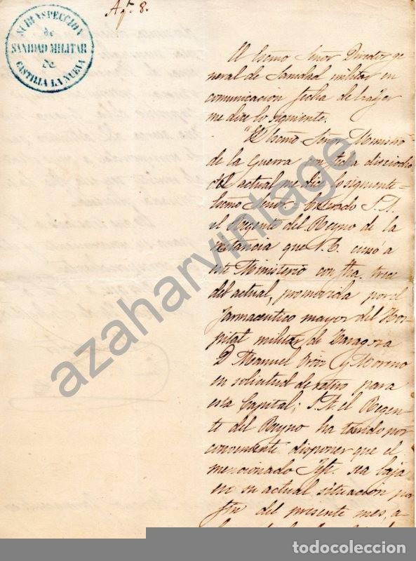 Military Antiques: MADRID, 1870, SOLICITUD DE RETIRO , FARMACEUTICO MAYOR HOSPITAL DE ZARAGOZA