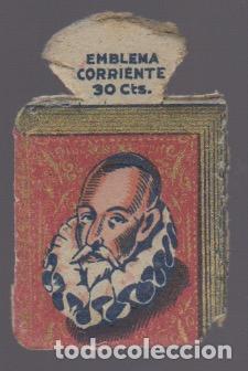 Militaria: emblema auxilio social miguel de cervantes saavedra serie G n&ordm; 20 emblema corriente 30 cts