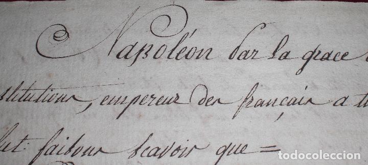 Militaria: Antiguo documento frances de Napoleon - Foto 2