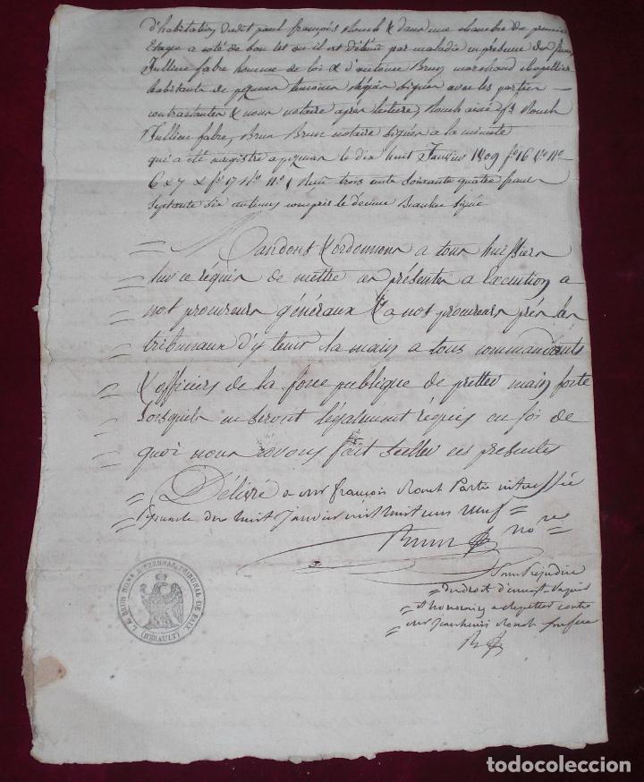Militaria: Antiguo documento frances de Napoleon - Foto 5
