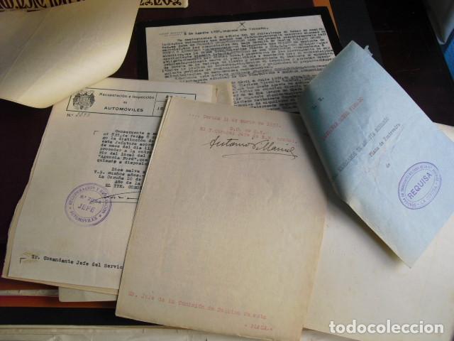 Military Antiques: 1937 EXPEDIENTE DE REQUISA DE AGENCIA DE AUTOMOVILES Y TALLER MECANICO DE LA CORU&Ntilde;A