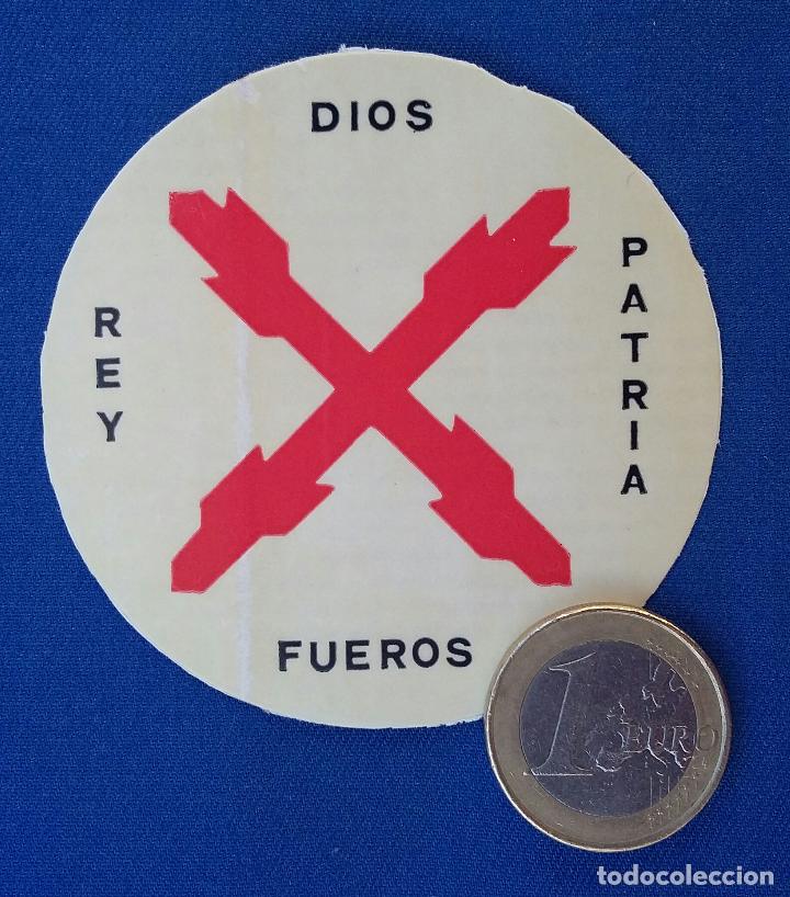 Militaria: Pegatina Requete. Editada en los a&ntilde;os 70. - Foto 1