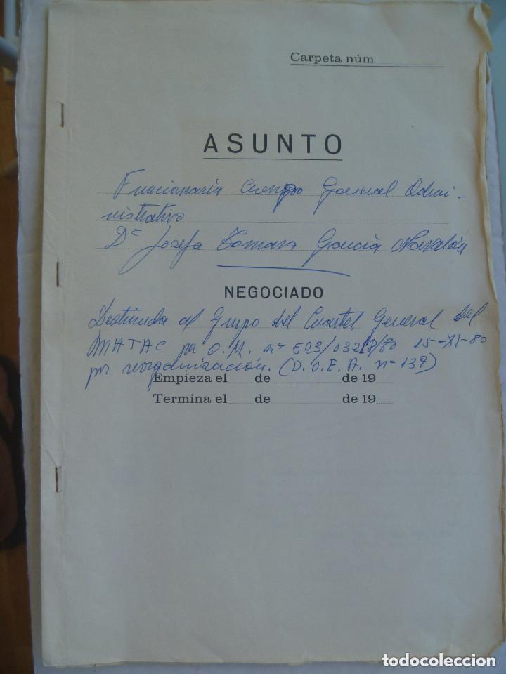 Militaria: AVIACION : LOTE 4 DOCUMENTOS SE&Ntilde;ORA FUNCIONARIA EJERCITO DEL AIRE