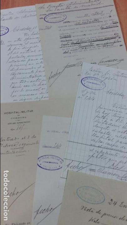 Military Antiques: LOTE DE DIVERSOS DOCUMENTOS HOSPITAL MILITAR DE CORBODA 1919. VER FOTOS