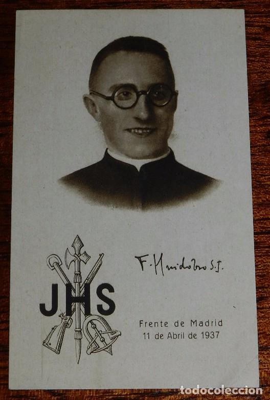 Militaria: RECORDATORIO DE FERNANDO HUIDOBRO, PLENA GUERRA CIVIL, CAPELLAN VOLUNTARIO LEGION MADRID, EN 1937 PE