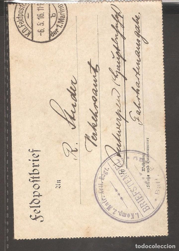 Military Antiques: TARJETA MILITAR  ALEMANIA,1916?CUERPO:MARINA,BATALLON 41,COMPA&Ntilde;IA 1.