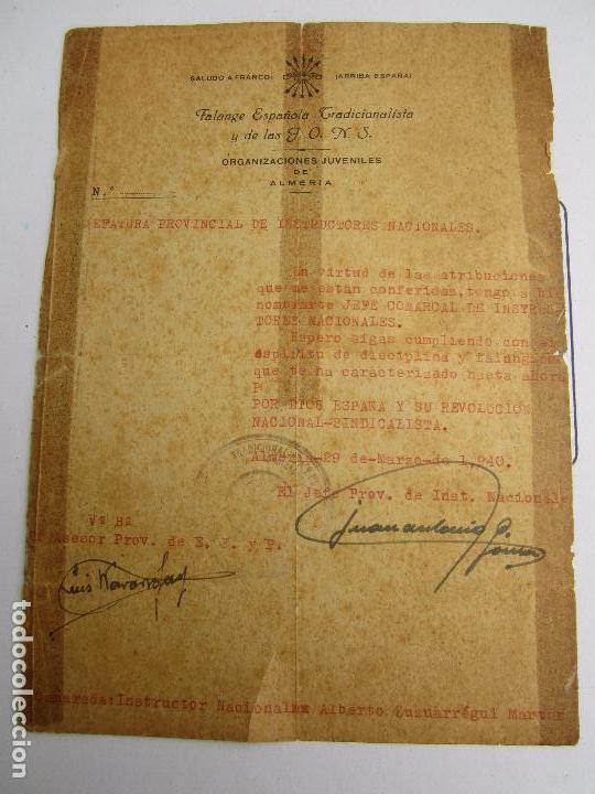 Militaria: organizaciones juveniles de almeria , 1940 , falange espa&ntilde;ola tradicionalista