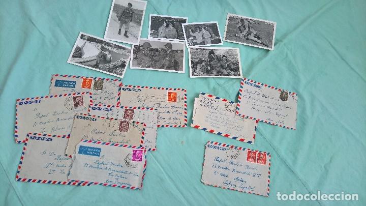 Militaria: Segunda Bandera Paracaidista ..Ejercito de Tierra..Sahara Espa&ntilde;ol..lote fotos y cartas a&ntilde;os 60.