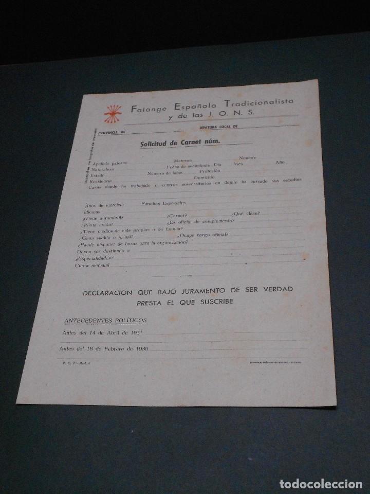 Militaria: Documentos Falange - Foto 4