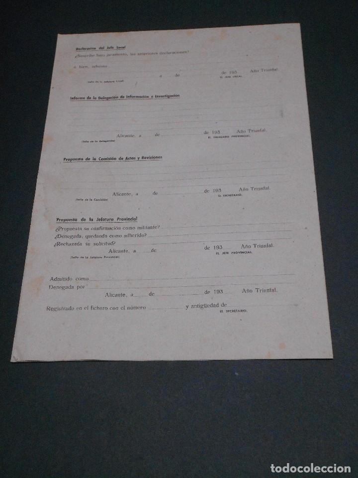 Militaria: Documentos Falange - Foto 6