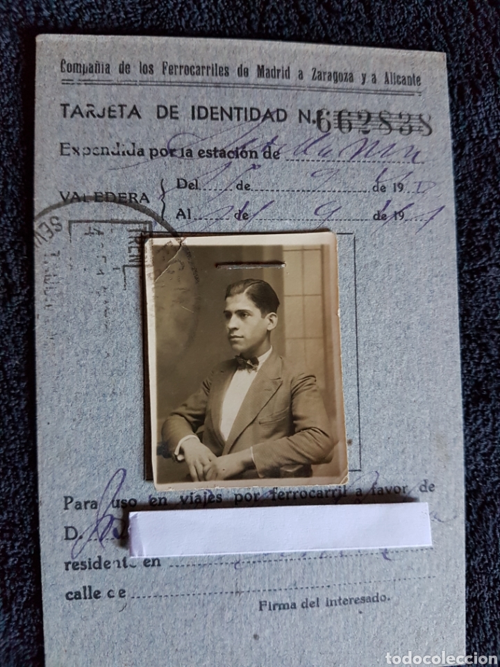 Militaria: Carnet ferrocarril MZA - Foto 1
