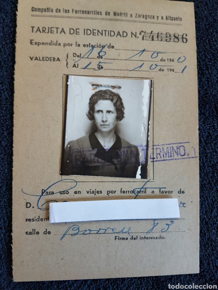 Militaria: Carnet ferrocarril MZA - Foto 1
