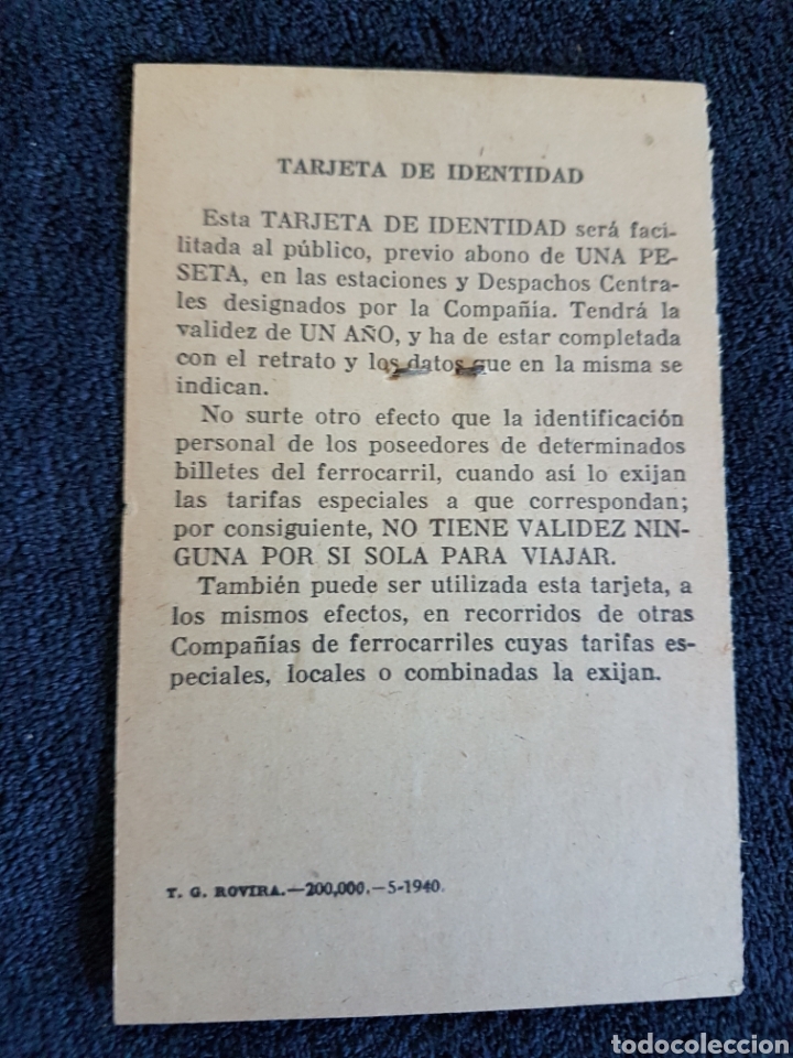 Militaria: Carnet ferrocarril MZA - Foto 2