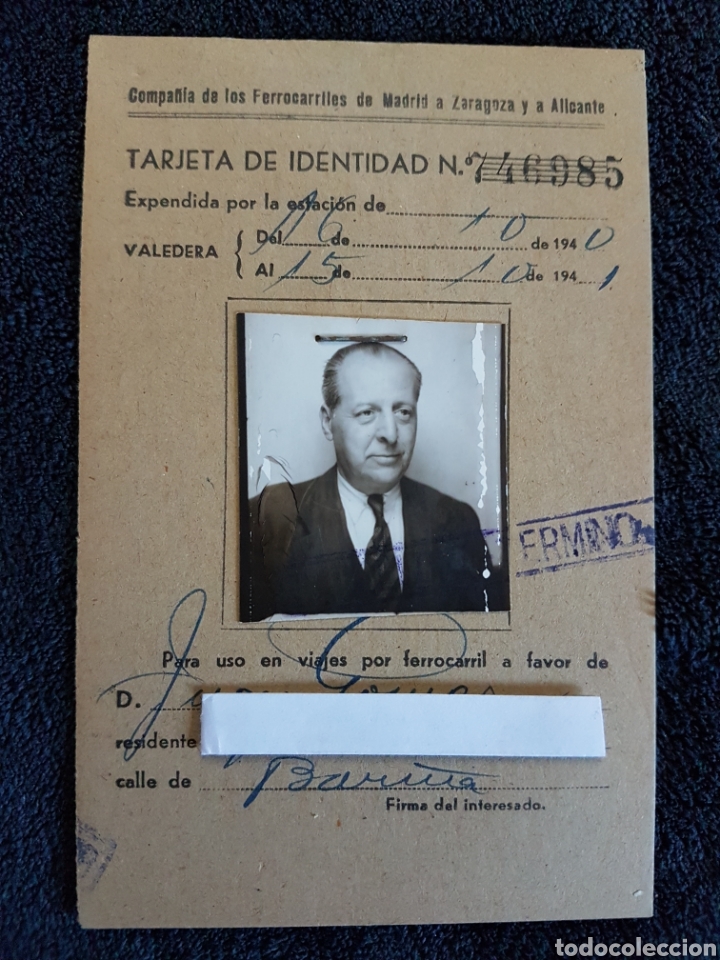 Militaria: Carnet ferrocarril MZA - Foto 1