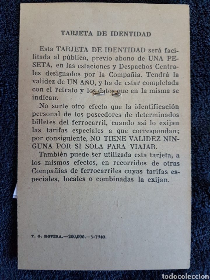 Militaria: Carnet ferrocarril MZA - Foto 2