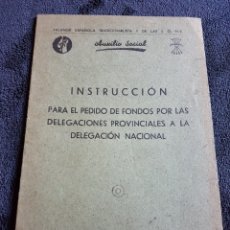 Militaria: AUXILIO SOCIAL INSTRUCCION PEDIDO FONDOS A LA DELEGACION NACIONAL MADRID 1936. Lote 111861839