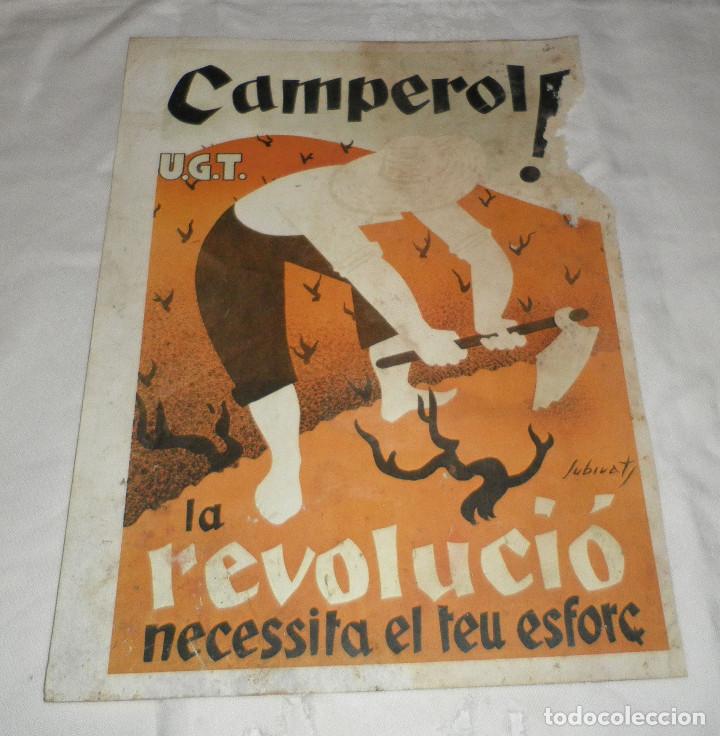 Militaria: cartel de la guerra civil n&ordm; 16 autor Josep Subirats coleccion CEHC
