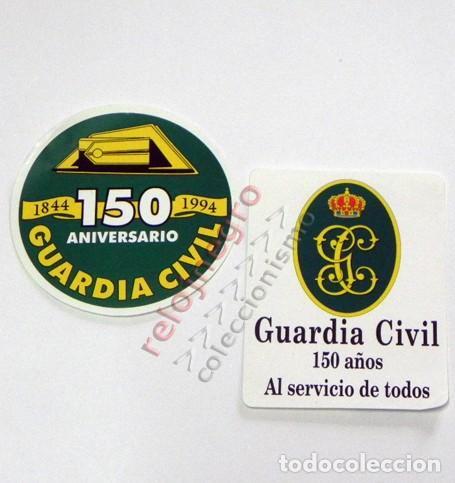 Militaria: LOTE DE PEGATINAS DE LA GUARDIA CIVIL - 150 A&Ntilde;OS ANIVERSARIO - PEGATINA ESCUDO - PUBLICIDAD - ESPA&Ntilde;A