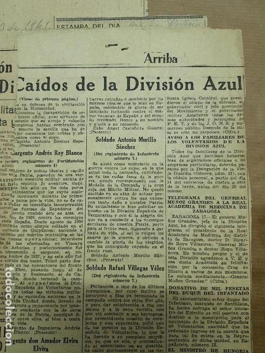 Militaria: recortes division azul caidos div azul Andres rey Antonio Murillo Rafael villegas Amador Elvira