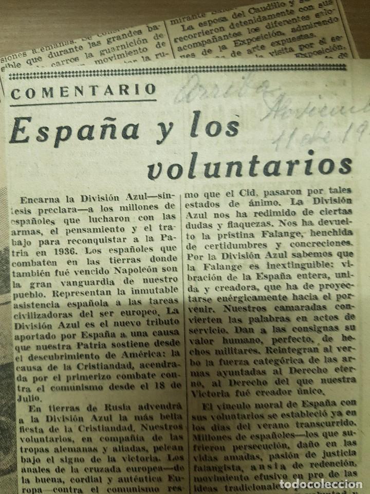 Militaria: recortes division azul cara al sol cancion del legionario