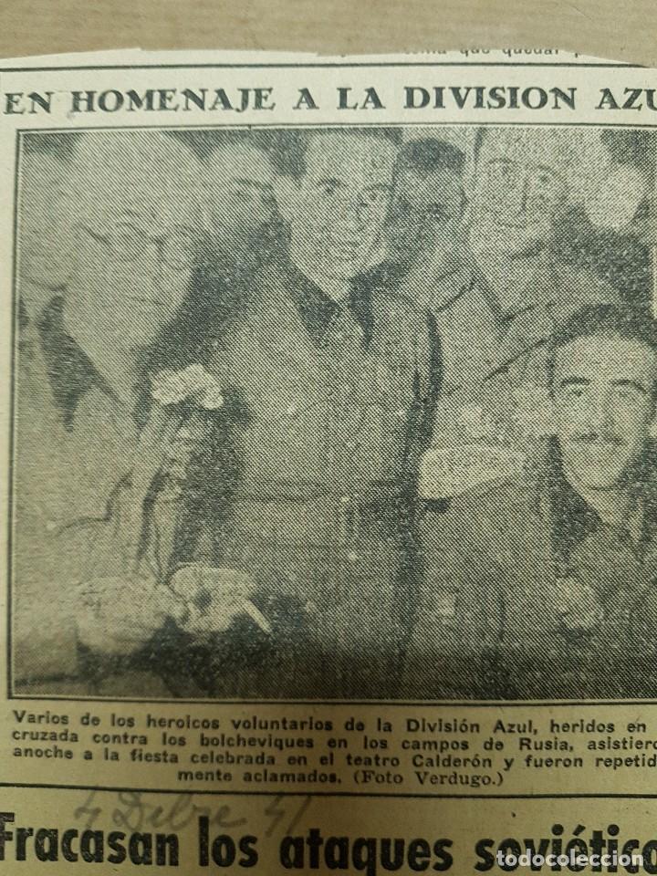 Militaria: recortes division azul fiesta teatro calderon