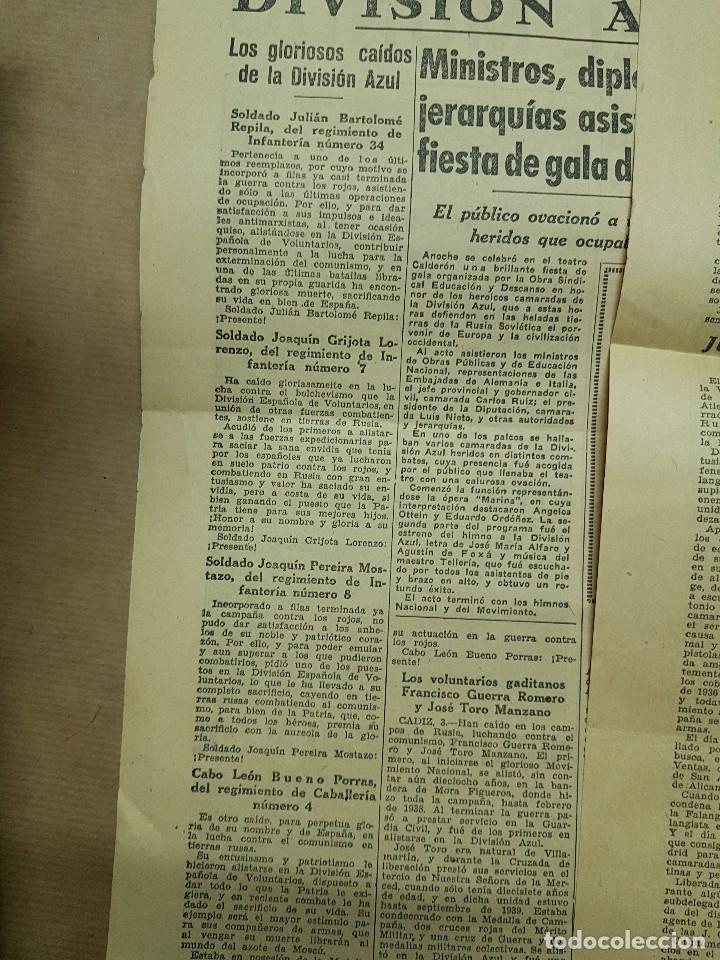 Militaria: recortes division azul caidos bueno porras joaquin pereira