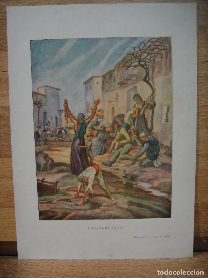 Military Antiques: sucesos de castilblanco - lamina de carlos saenz de tejada