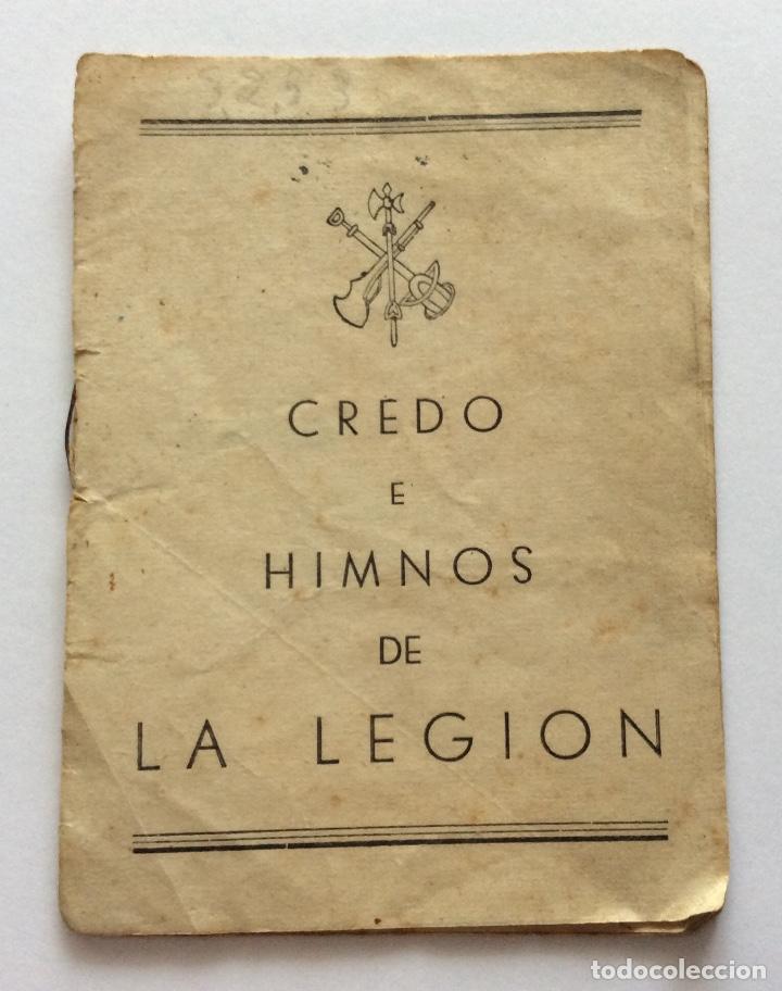 Militaria: PEQUE&Ntilde;O FOLLETO LEGIONARIO ANTIGUO. CREDO E HIMNOS DE LA LEGI&Oacute;N.