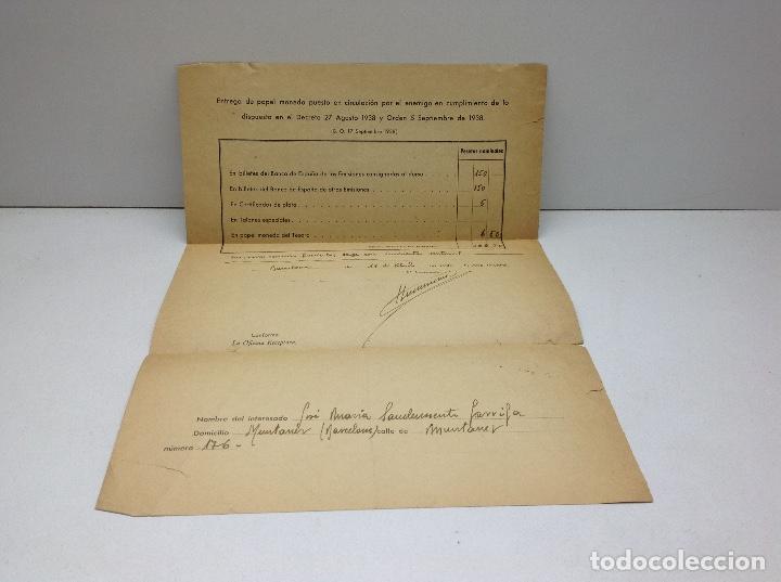 Military Antiques: FONDO PAPEL MONEDA PUESTO EN CIRCULACION POR EL ENEMIGO A&Ntilde;O 1939 - BARCELONA