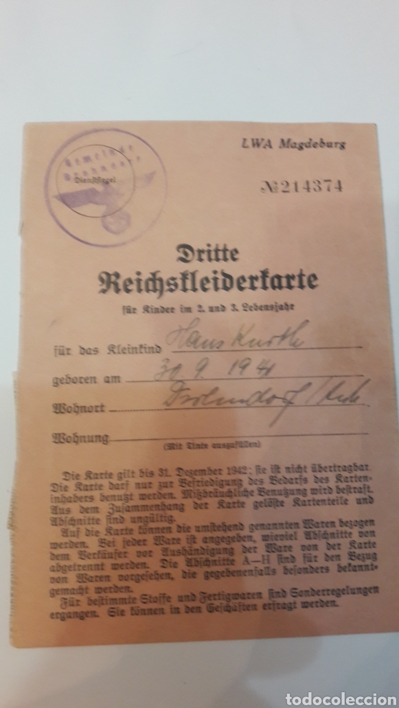 Militaria: Documento Nazi 1941 Epoca - Foto 1