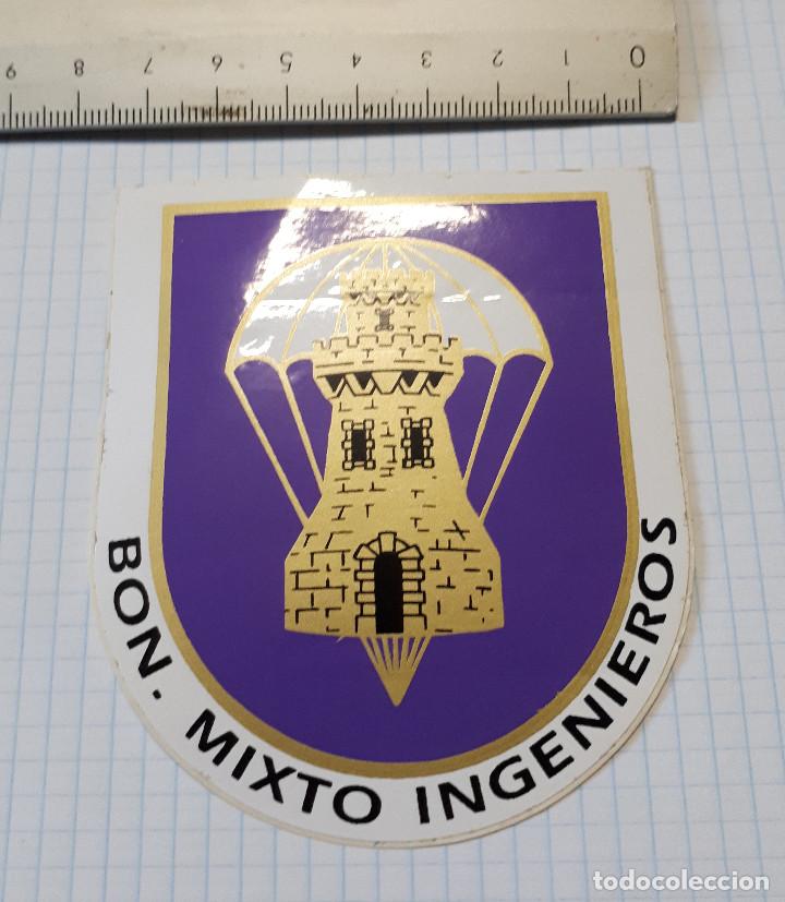 Militaria: Pegatina Bon. Mixto Ingenieros