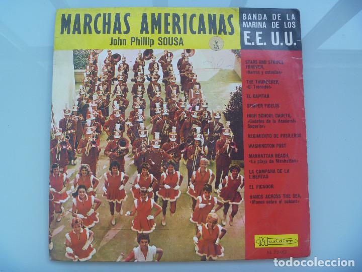Militaria: DISCO DE VINILO LP: MARCHAS AMERICANAS , JOHN PHILLIP SOUSA . BANDA DE LA MARINA DE ESTADOS UNIDOS