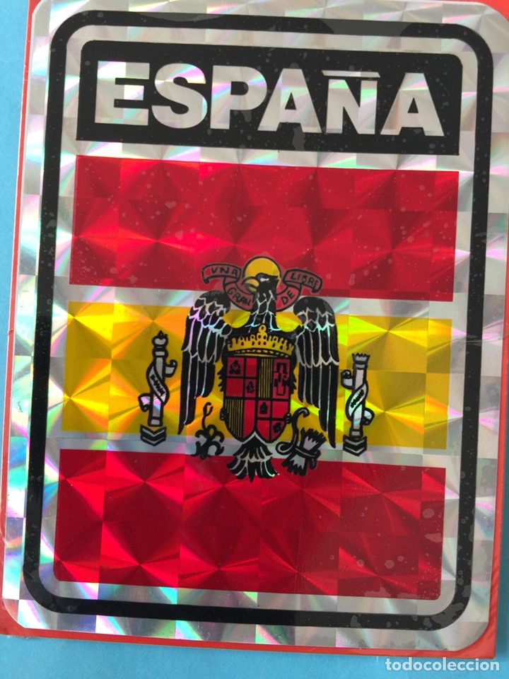 antigua pegatina bandera y escudo de españa fra - Compra venta en  todocoleccion