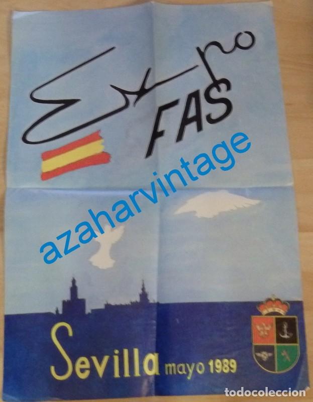Militaria: SEVILLA, 1989, CARTEL EXPO FAS, 48X68 CMS