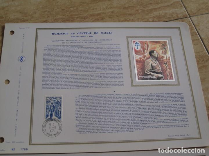 Militaria: Documentos Homenaje al General De Gaulle - Foto 2