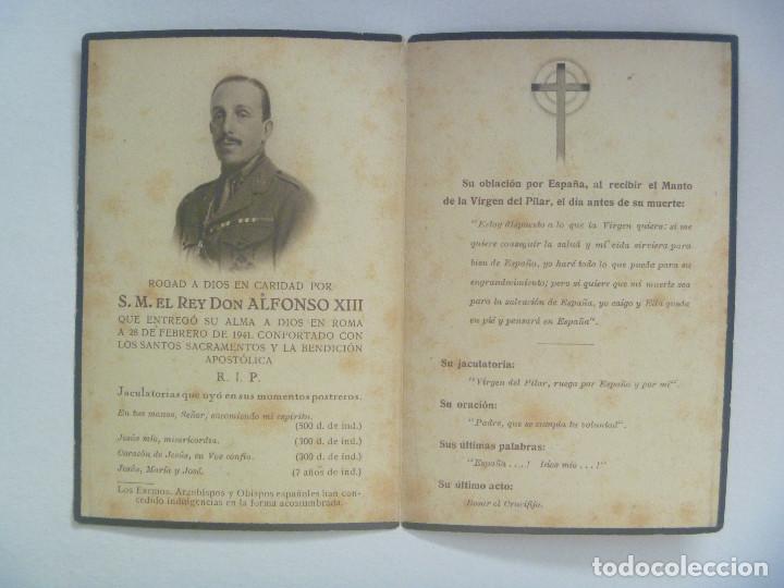 Militaria: RECORDATORIO DE LA MUERTE DEL REY ALFONSO XIII . 1941