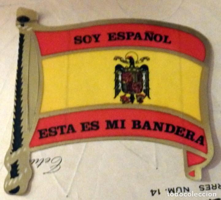 antigua pegatina bandera y escudo de españa fra - Compra venta en  todocoleccion