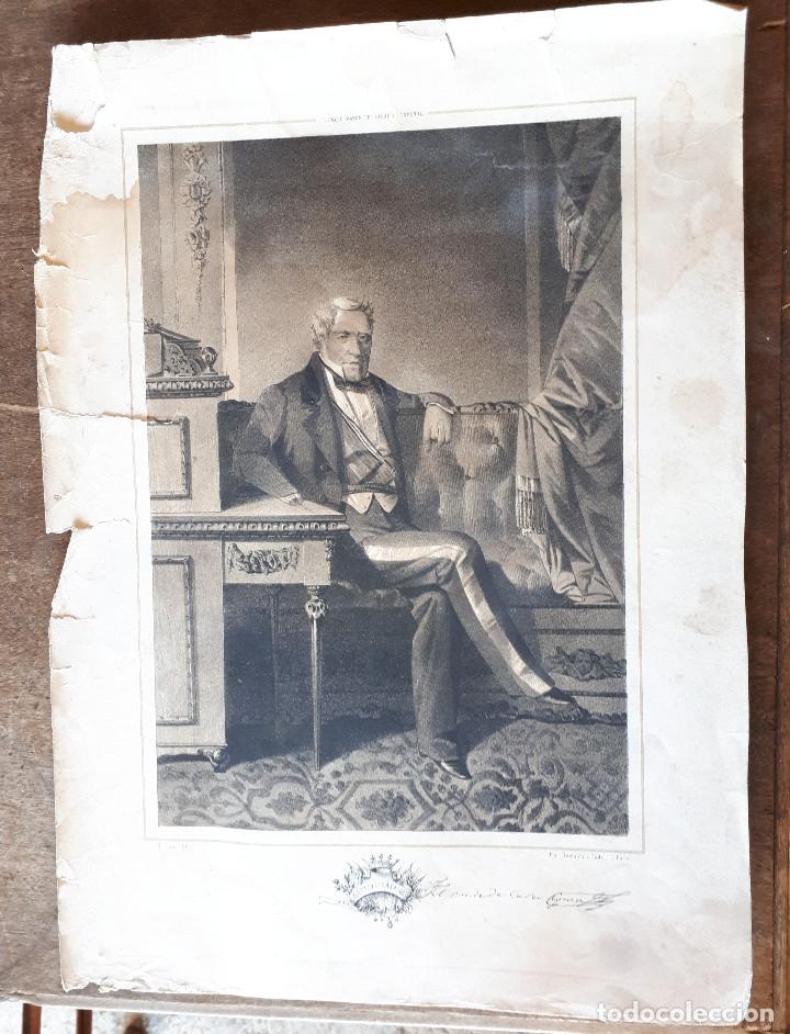 Militaria: L&aacute;mina litografiada, 44 x 32 cm aprox., El Conde de casa Ecu...