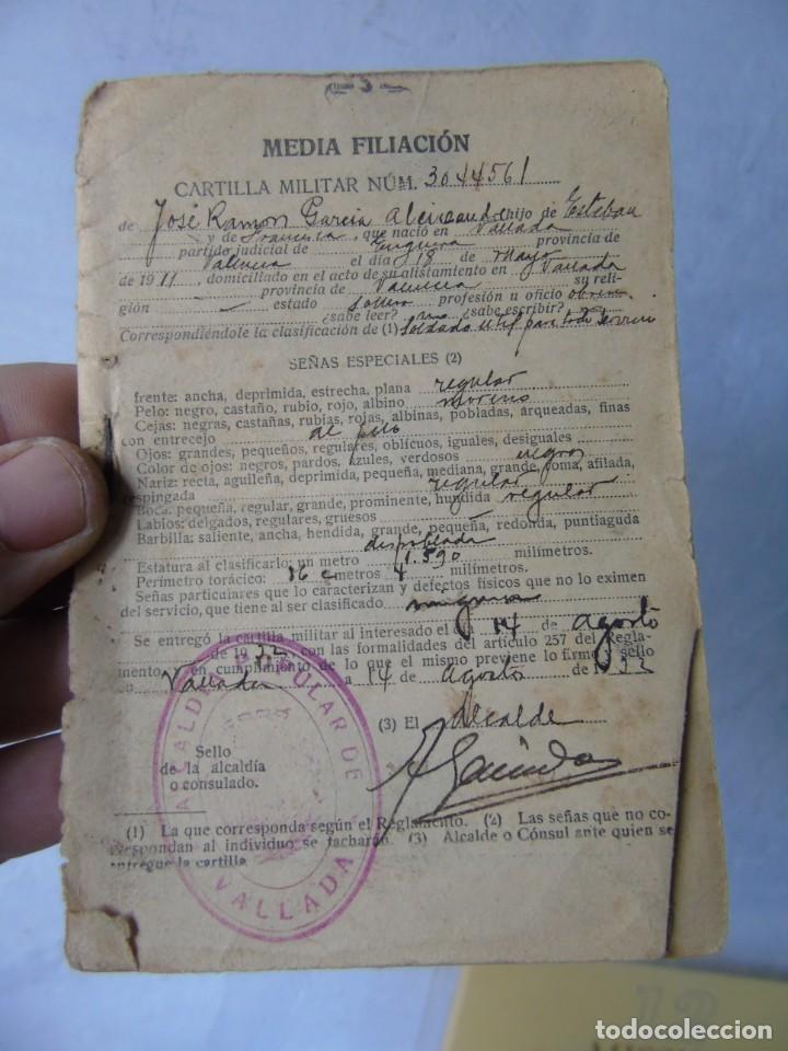 Militaria: cartilla militar antigua agosto 1932 media filiacion vallada valencia