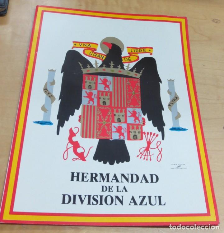 Militaria: FOLLETO D&Iacute;PTICO HERMANDAD DE LA DIVISI&Oacute;N AZUL SANTANDER A&Ntilde;O 1986