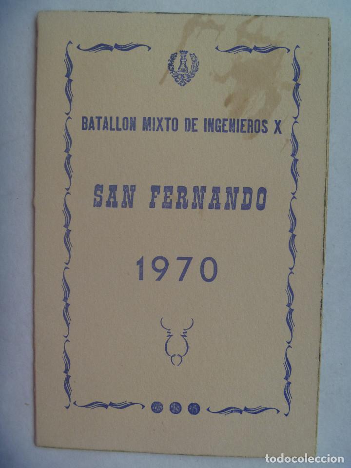 Militaria: BATALLON MIXTO DE INGENIEROS X , SAN FERNANDO 1970 . BIOGRAFIA DEL SANTO E HIMNO