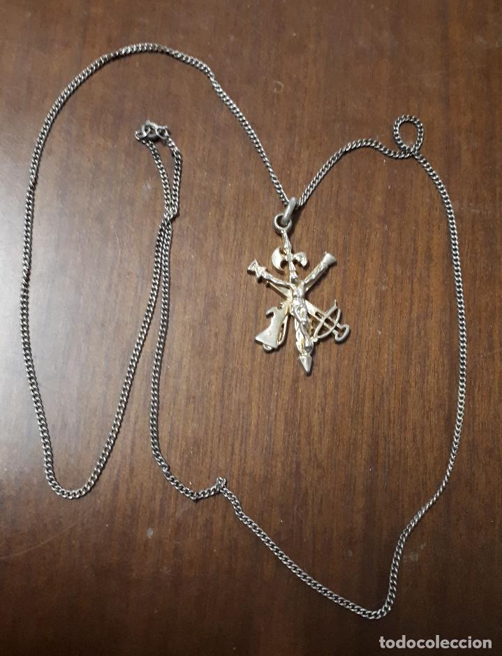 Militaria: Colgante cristo legi&oacute;n, con cadena