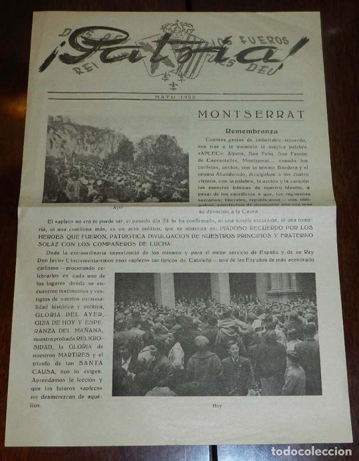 Militaria: PUBLICACION &iexcl; PATRIA !, MAYO 1955, MONTSERRAT, TIENE 4 PAG. TAMA&Ntilde;O FOLIO.