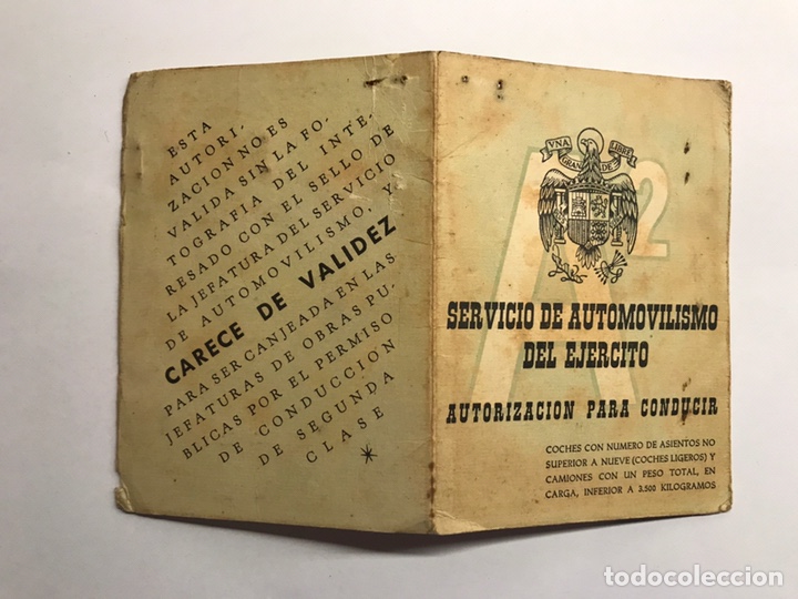 Militaria: MILITAR. Servicio de Autom&oacute;vilismo del Ej&eacute;rcito. Tercera Regi&oacute;n Militar (a.1964)