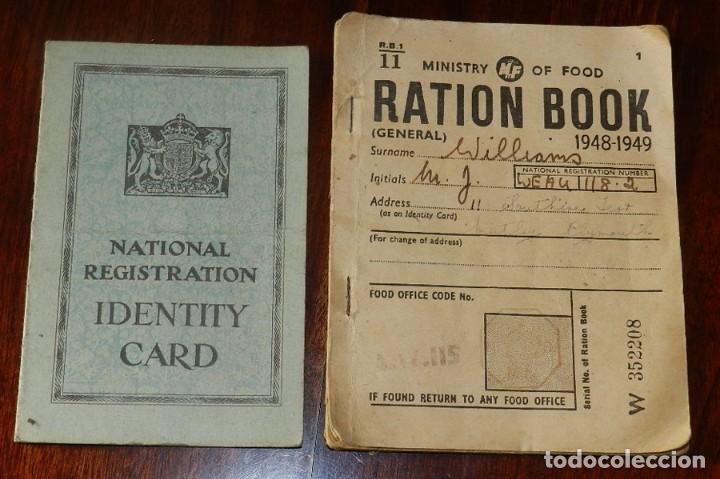 Militaria: Original Ration Book, Ministry of Food, (GENERAL), 1948-1949, CON INDENTITY CARD EN SU INTERIOR, TIE