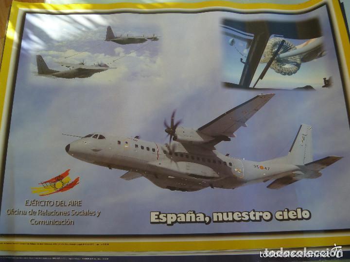 Militaria: AVIACION - EJERCITO DEL AIRE: POSTER DE UN AVION DE LA FUERZA AEREA ESPA&Ntilde;OLA